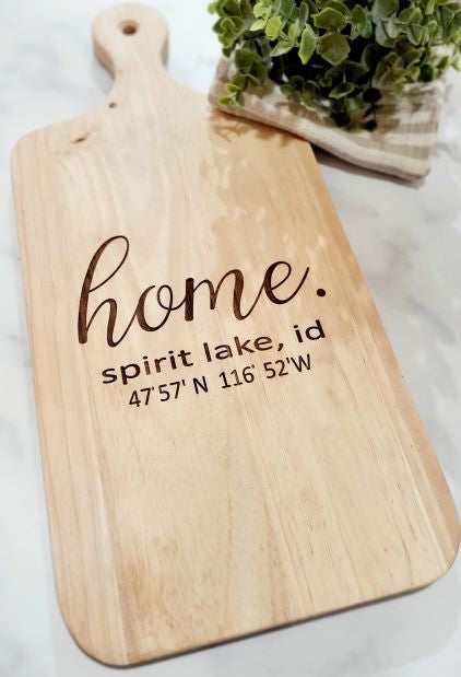 Personalized Etched House Cutting Board | Blue | Orvis