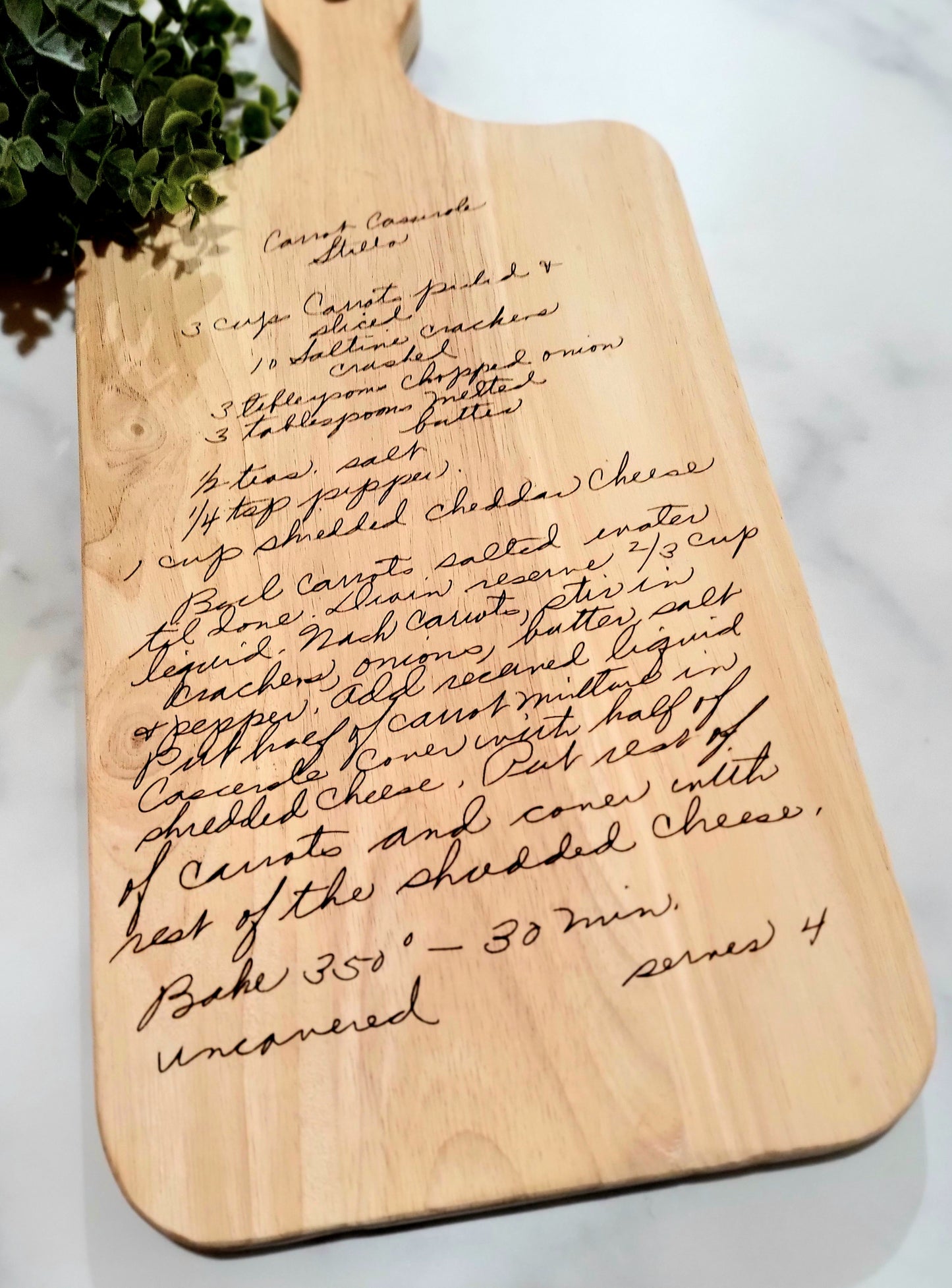 Upload Your Recipe Personalized Cutting Board with Custom Text